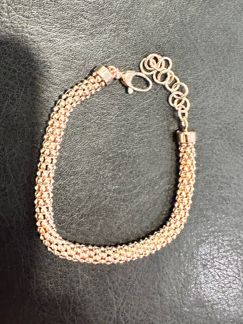 Rose Gold Plated Braided Chain Bracelet - Women's Jewelry